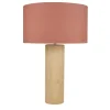 Maisons Du Monde Lampe En Bois De Chêne Abat-jour En Lin Terracotta 20