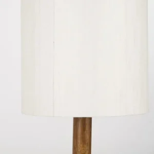 Maisons Du Monde Lampe En Bois De Manguier Et Abat-jour En Lin Beige 9