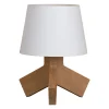 Britop Lighting Lampe En Bois Et Abat-jour Blanc 22