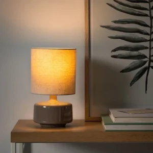 Maisons Du Monde Lampe En Céramique Beige Et Abat-jour En Coton écru 12