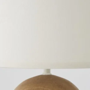 Maisons Du Monde Lampe En Chêne Et Abat-jour En Coton Blanc 10