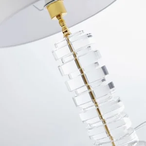 Maisons Du Monde Lampe En Cristal Et Abat-jour Blanc 8