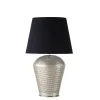 Maisons Du Monde Lampe En Métal Argenté Ciselé Et Abat-jour Noir 10