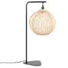 Maisons Du Monde Lampe En Métal Noir Abat-jour Rond En Bambou 20