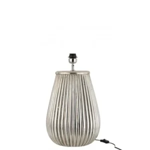 LANADECO Lampe Et Abat-jour Céramique Argent H82cm 13