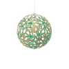 MOAROOM Lampe Floral Colorée 80cm Bambou Et Bleu Turquoise 22