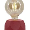 Junny Lampe Hexagone En Béton Rouge Fabrication Artisanale 17