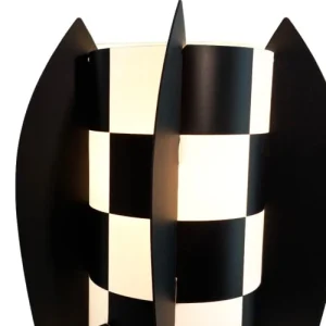 Gérard Lamy Lampe Ø 12 Cm Damier Noir 9