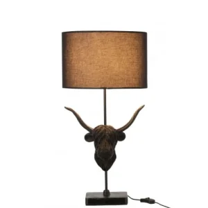 LANADECO Lampe Résine Noire H60cm 9