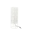 LANADECO Lampe Ronde Métal Blanc H70cm 11