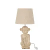 LANADECO Lampe Singe En Ciment Et Textile Beige H46m 17