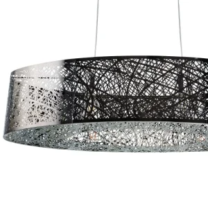 Beliani Lampe Suspension Argenté 12