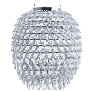 Beliani Lampe Suspension Argenté 12