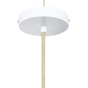 Beliani Lampe Suspension En Rotin Jaune Et Naturel 15