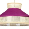 Beliani Lampe Suspension En Rotin Rose Et Naturel 19