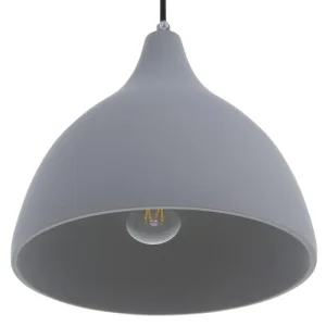 Beliani Lampe Suspension Gris 12