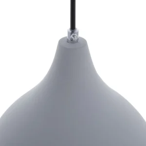 Beliani Lampe Suspension Gris 14