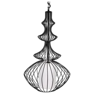 Beliani Lampe Suspension Noire 10