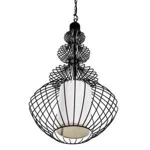 Beliani Lampe Suspension Noire 18