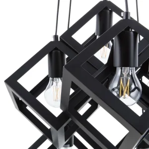 Beliani Lampe Suspension Noire 12