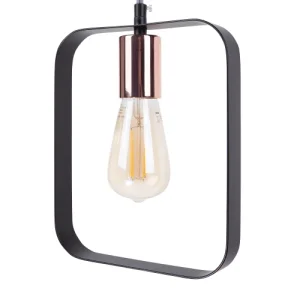 Beliani Lampe Suspension Noire Et Cuivrée 9