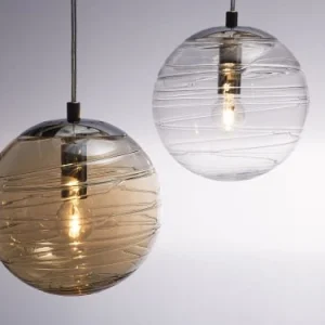 Beliani Lampe Suspension Transparent 8