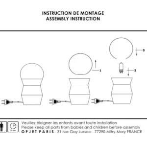 Opjet Lampe Tactile Métal Nickel Satiné D9cm 12