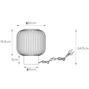 LUCIDE – Lampe à Poser H24.5cm Vert 14