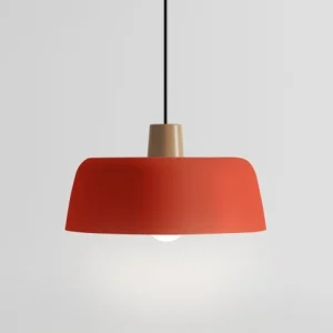 Potiron Paris Luminaire Suspension En Métal Ocre Et Bois 13