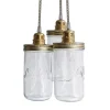 Reversible Lustre Bocal 3 Têtes Fil Beige 20