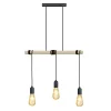 TOSEL Lustre Bois Naturel Et Noir 20