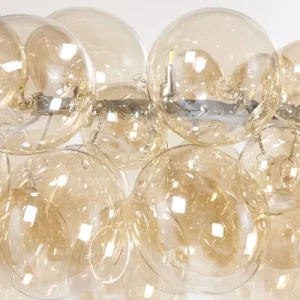 Maisons Du Monde Lustre En Métal Et Globes En Verre Ambré 16