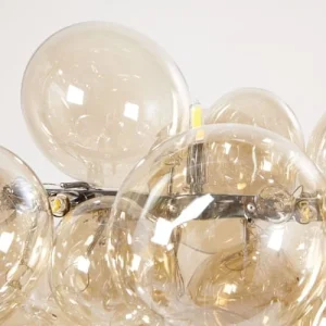 Maisons Du Monde Lustre En Métal Et Globes En Verre Ambré 18