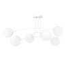 Wonderlamp Plafonnier 6 Lumières Minimaliste Blanc Avec Sphères En Verre 20