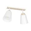 Wonderlamp Spot De Plafond Nordique Avec 2 Lumières Orientables Blanc Et Bois 8