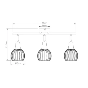 Keria Spot De Plafond (réglette/plafonnier) En Métal Blanc 14