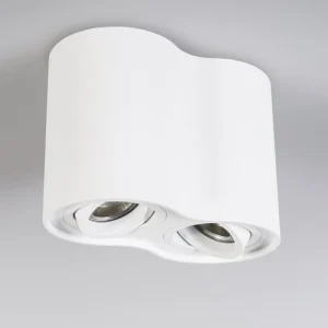 QAZQA Spot Plafond En Acier Blanc 12