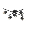 QAZQA Spot Plafond En Acier Noir 20