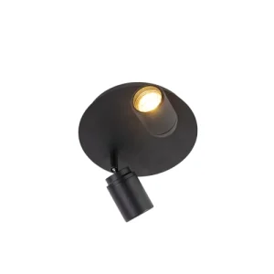 QAZQA Spot Plafond En Acier Noir 18