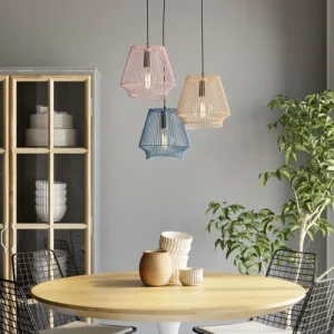 Kare Design Suspension 3 Abat-jours En Acier Tricolore 9