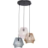 Kare Design Suspension 3 Abat-jours En Acier Tricolore 20