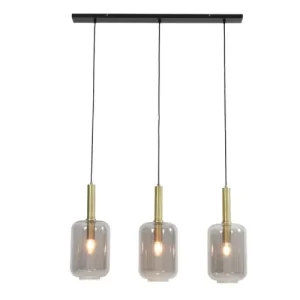 Millumine Suspension 3 Lampes En Verre Fumé 7