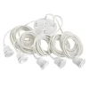 Hoopzi Suspension 5 Fils électriques En Tissu Blanc 3,5m Douille Blanche 19