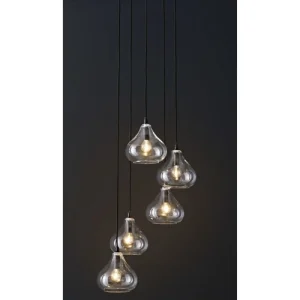 Maisons Du Monde Suspension 5 Globes En Verre Et Métal Noir 14