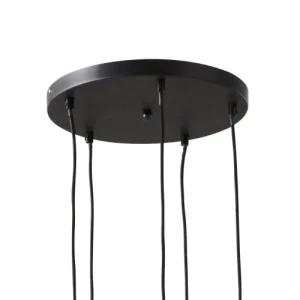 Maisons Du Monde Suspension 5 Globes En Verre Et Métal Noir 16