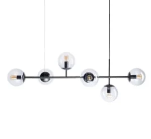 Bolia Suspension 6 Lumières Métal/verre L114cm 15