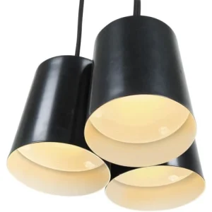 ATHM DESIGN Suspension Abat Jour Métal Noir 12