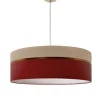 Abat-jours Suspension Bicolore Beige & Lie De Vin Ø 65 X H 25 20