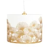 Maisons Du Monde Suspension Blanche Feuilles De Ginkgo En Métal Doré 19