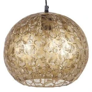 Maisons Du Monde Suspension Boule En Métal Doré à Motifs 7